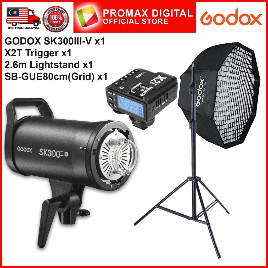 GODOX SK300III-V SK400III-V GODOX SET WITH 10w LED MODELLING LAMP SK300IIIV SK400IIIV