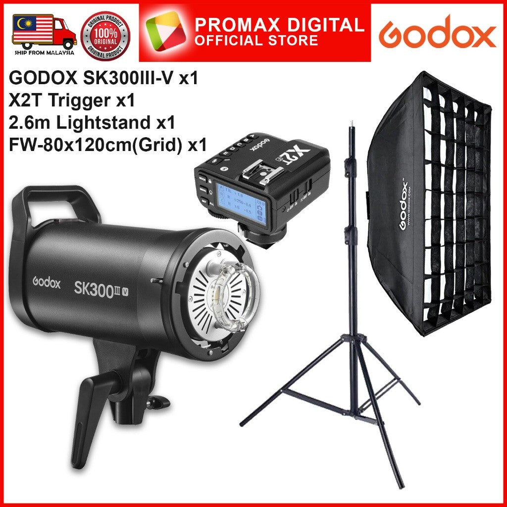 GODOX SK300III-V SK400III-V GODOX SET WITH 10w LED MODELLING LAMP SK300IIIV SK400IIIV