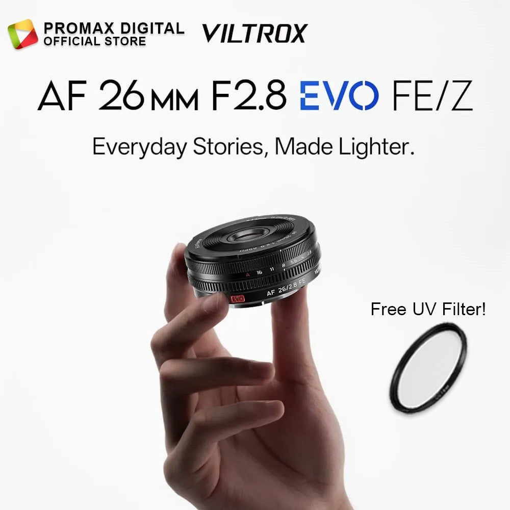 Viltrox AF 26mm f2.8 EVO Full Frame Pancake Camera Lens for Sony E and Nikon Z Mount