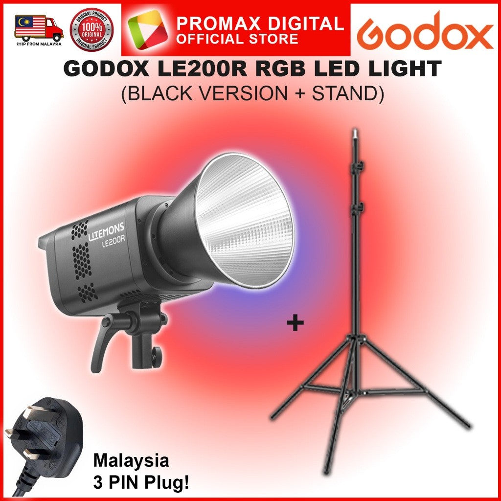 Godox LE200R LE300R LE600R RGB FULL COLOR LED STUDIO LIGHT PHOTO VIDEO PRODUCTION VALUE PACK