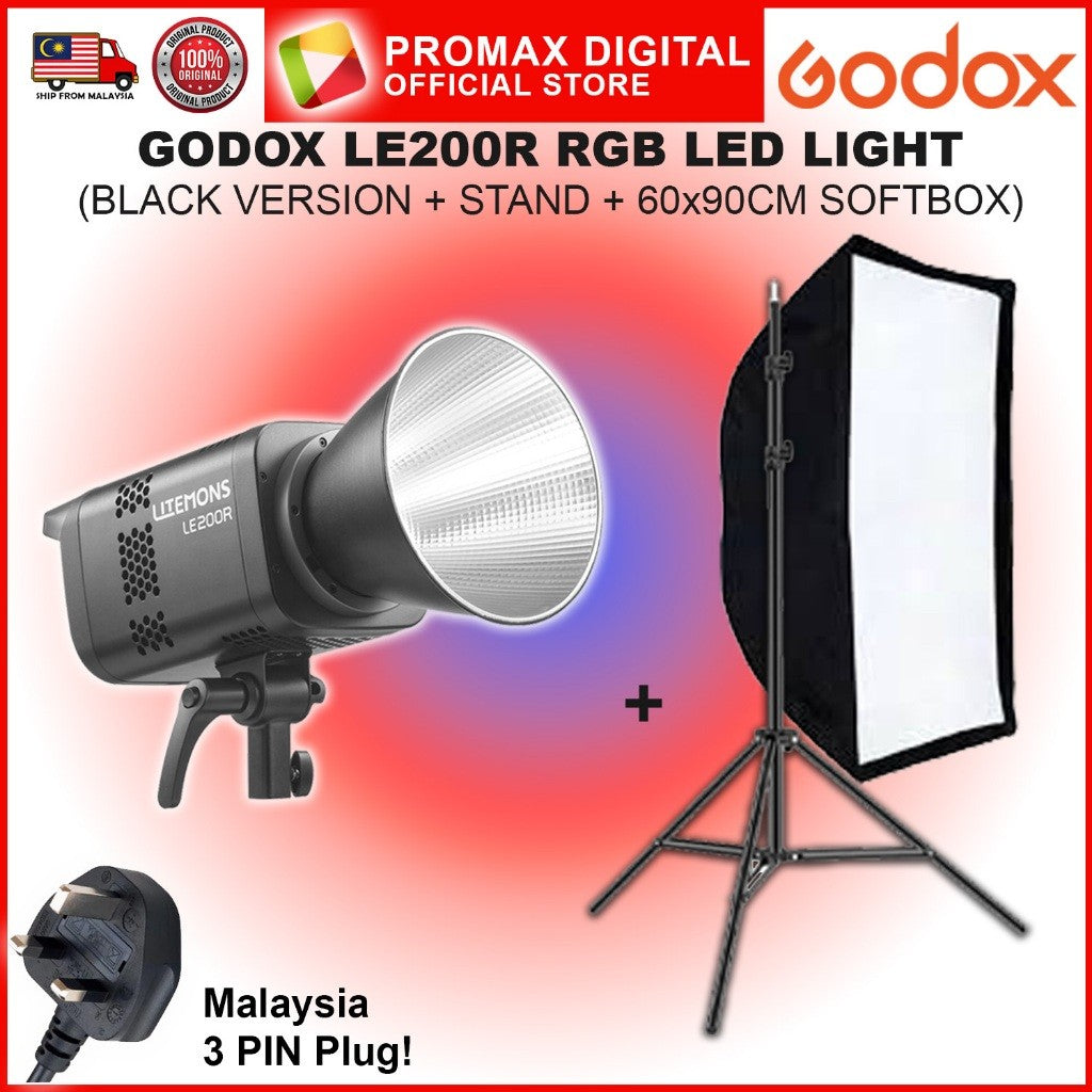 Godox LE200R LE300R LE600R RGB FULL COLOR LED STUDIO LIGHT PHOTO VIDEO PRODUCTION VALUE PACK