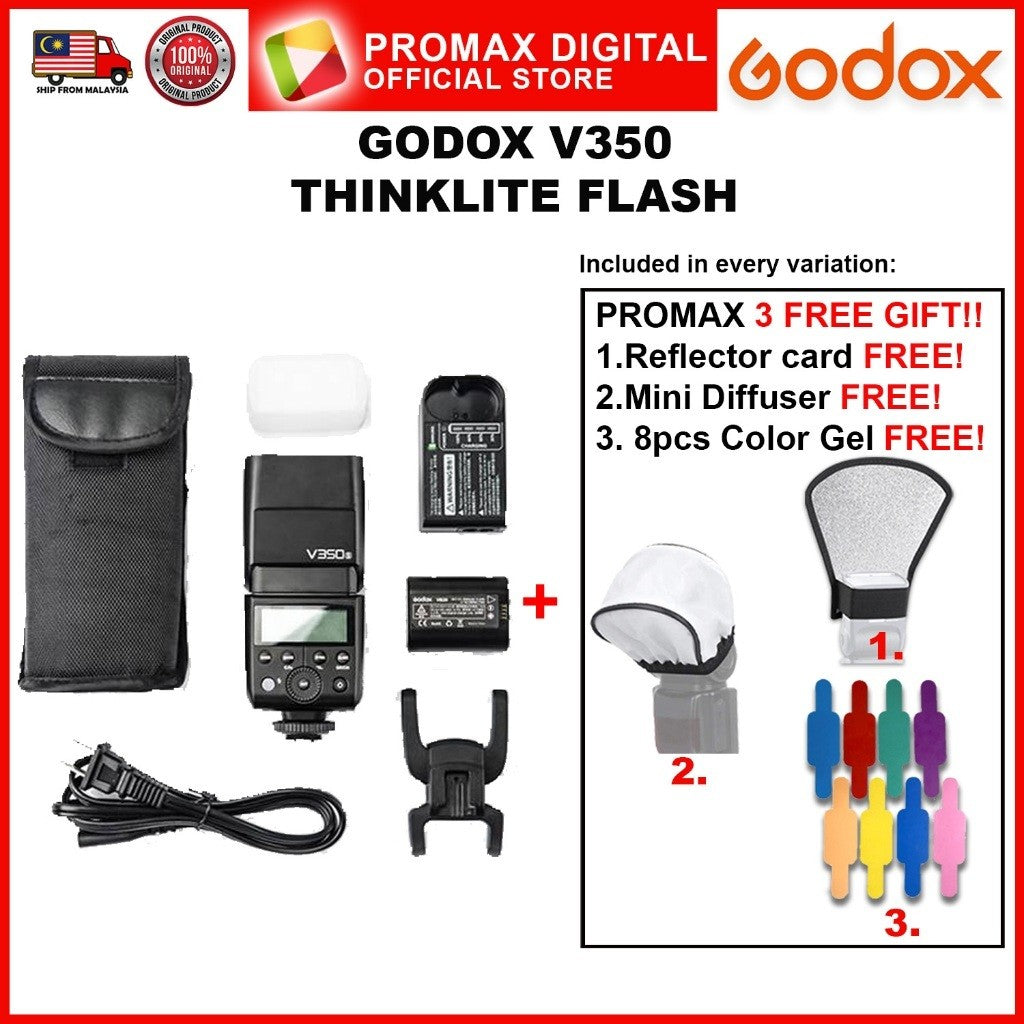 GODOX V350 Series TTL 2.4G Li-ion Camera Flash with Built-in Rechargeable Battery