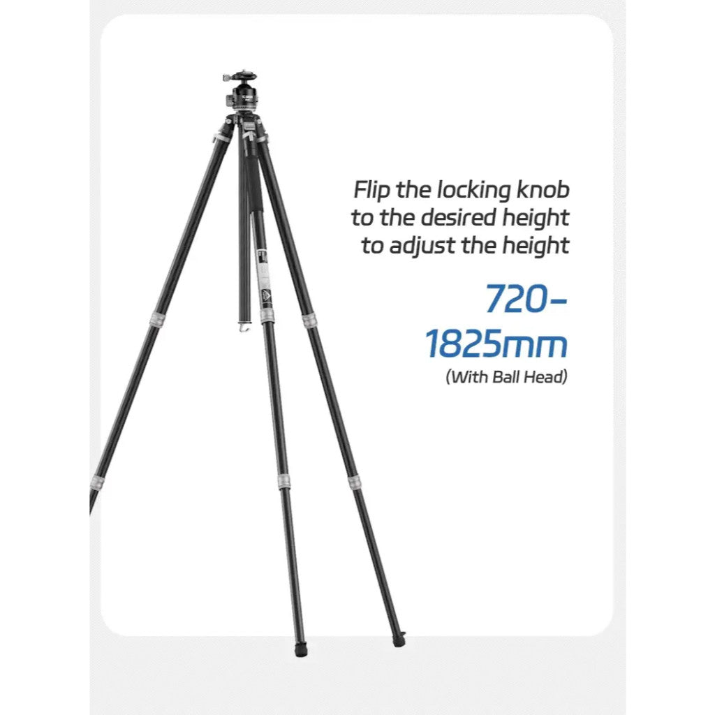YC Onion TAKO T23 with BF44 BC44 Carbon Fiber Tripod Feather Light One-Flip Lightweight Tripod