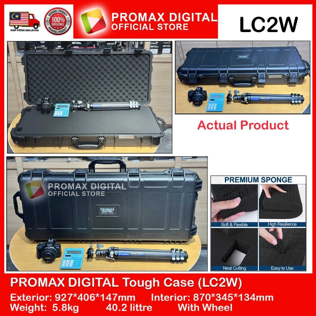 PROMAX Long PP Hard Carrying Case with Foam Waterproof Dustproof Crushproof Drone Utility Case