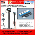 TELESIN S1-CSS-05 POWER RECHARGABLE SELFIE STICK 2 for ACTION CAMERAS MOBILE PHONE