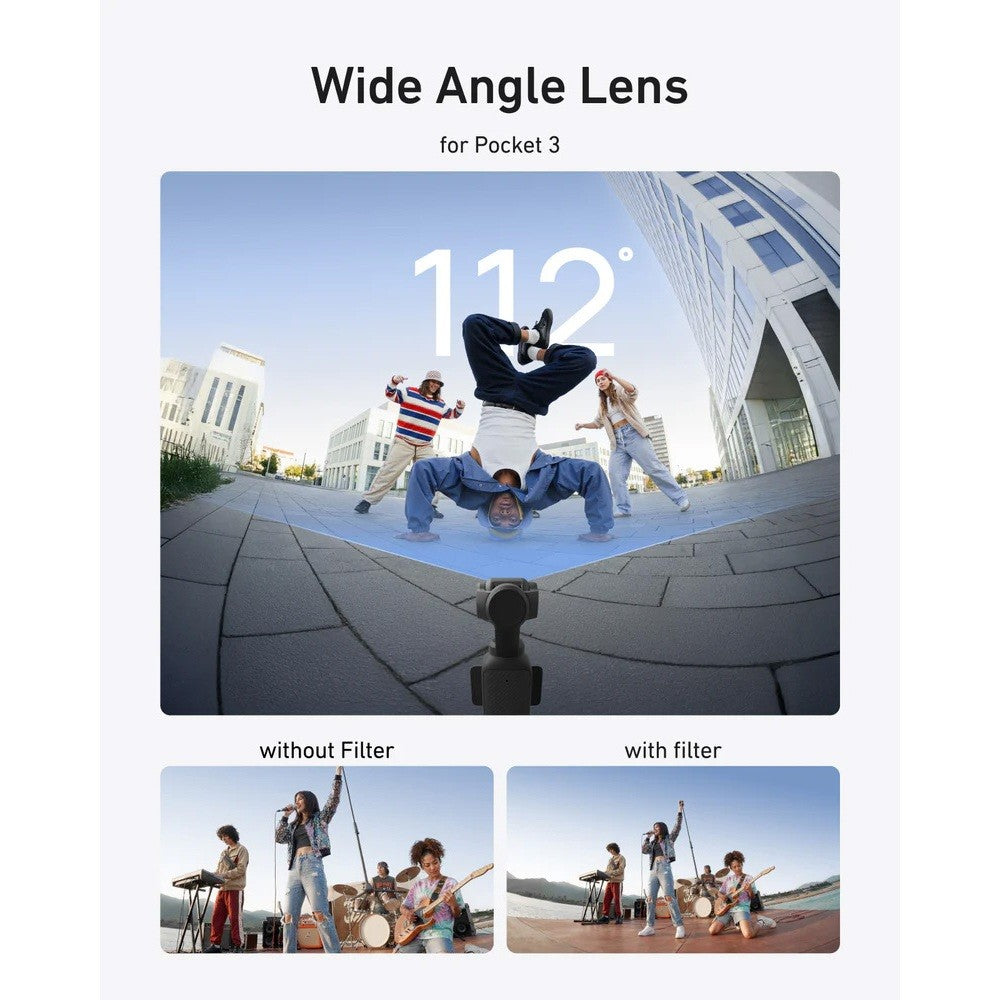 TELESIN S5-FLT-48-TDJ Wide Angle Filter Kit for OSMO POCKET 3 Camera Lens Filter