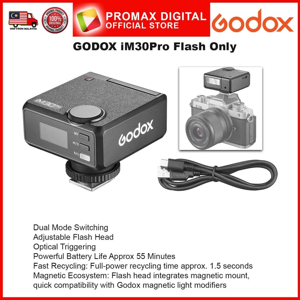 Godox iM30Pro iFlash Mini Camera Flash Universal Mount with MA01 Magnetic Filter Kit iM30 Pro