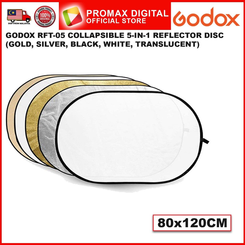 Godox RFT-05-60 RFT-05-80 RFT-05-110 RFT-6090 RFT-80120 Collapsible 5-in-1 Reflector