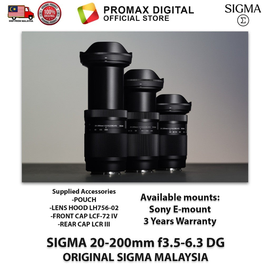 SIGMA 20-200mm f3.5-6.3 DG Contemporary (Sony E)