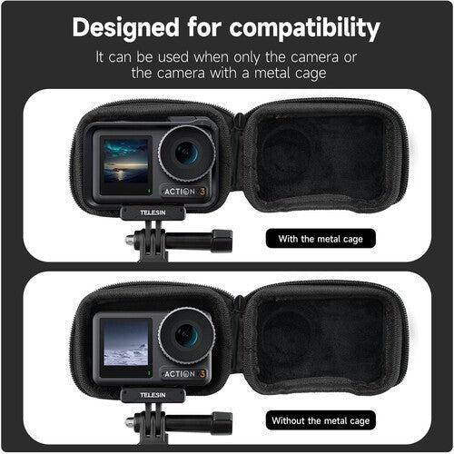TELESIN OA-BAG-002 PROTECTIVE CASE FOR DJI OSMO ACTION 3 & 4 CAMERA CASE FOR DJI OSMO