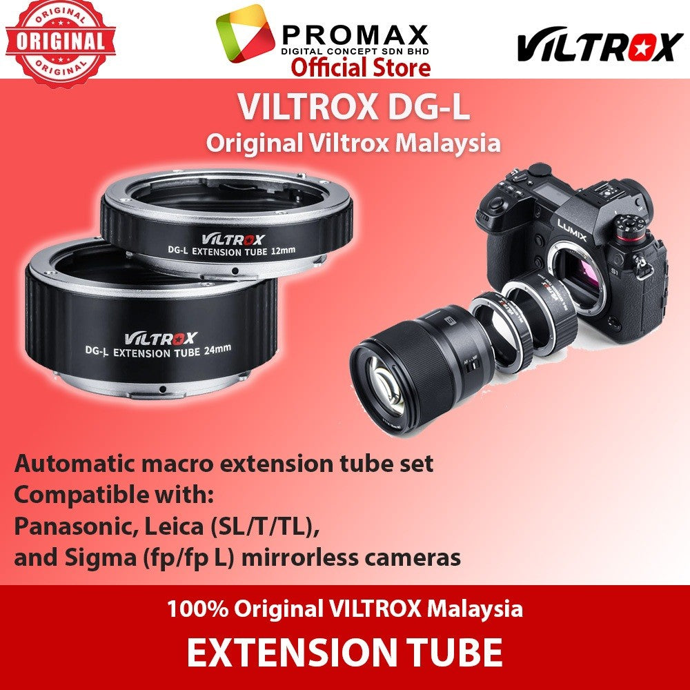 VILTROX DG-L Auto Focus Macro Extension Tube Set (Panasonic, Sigma FP FP L)