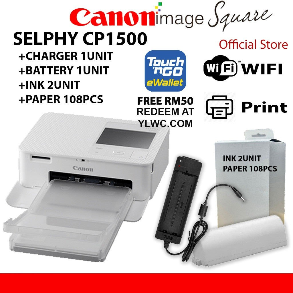 Canon Selphy CP-1500 Wireless mobile Portable Printer CP1500 ( replacement for CP-1300 )