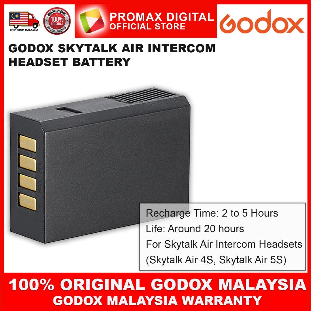 GODOX STA-BAT SKYTALK AIR INTERCOM HEADSET BATTERY 760mAh for SKYTALK AIR INTERCOM HEADSET 4S 5S