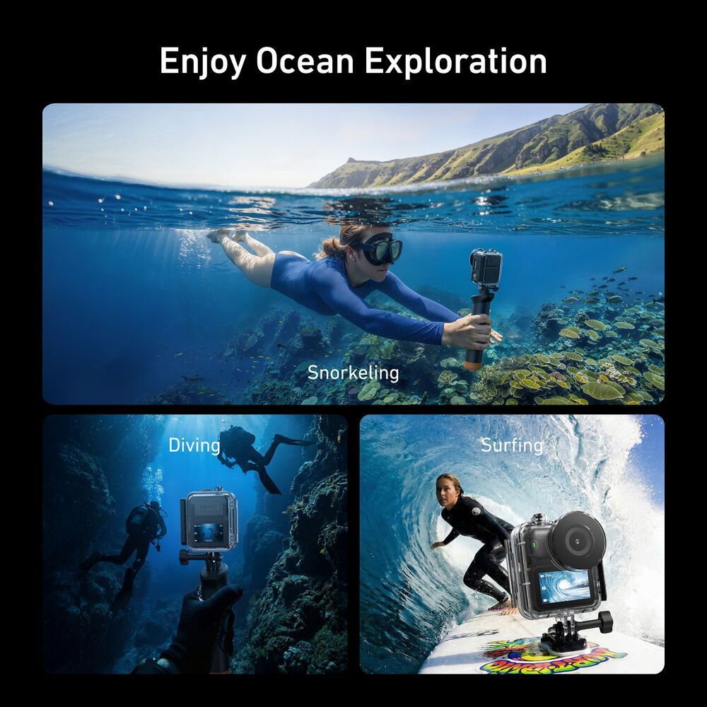 TELESIN S4-WTP-13-TDJ WATERPROOF DIVE CASE FOR OSMO NANO CAMERA CASING