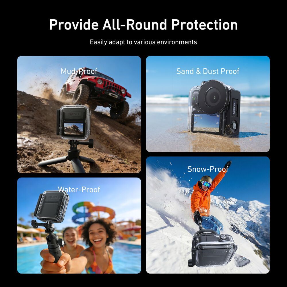 TELESIN S4-WTP-13-TDJ WATERPROOF DIVE CASE FOR OSMO NANO CAMERA CASING