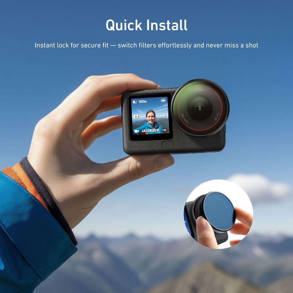TELESIN S5-FLT-40 FILTER SET FOR DJI ACTION 6 CPL ND 8 16 32 POLARIZER FILTER ACTION CAMERA