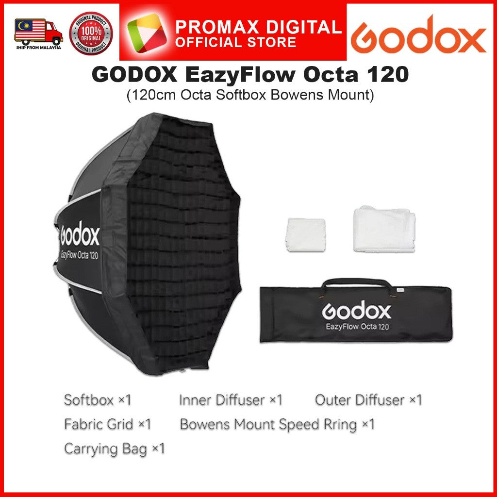Godox EazyFlow Octa Series Softbox with Beauty Dish Bty 65S 85S 65W 65S Bowens Mount with Grid