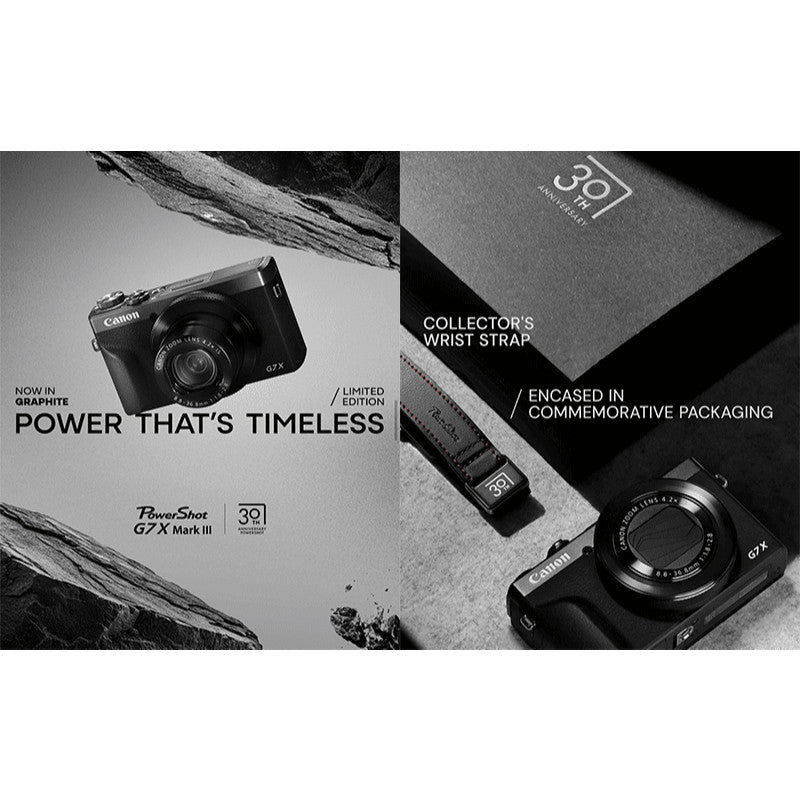 Canon Powershot G7X MK III 30th Anniversary Edition Graphite with Accessories Kit G7X MK 3 G7XMK3