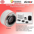 Viltrox Teleconverter 2.0X Sony E Nikon Z Mount for Select Sony and Nikon Lens 2.0X Magnification