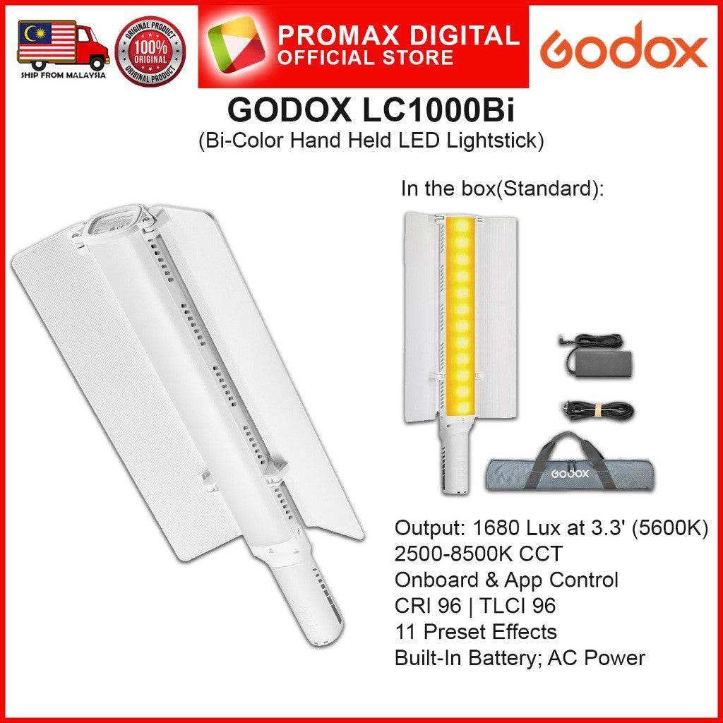 Godox LC1000R LC1000Bi Handheld RGB Light Stick LED Video Light Wand 2500K-8500K