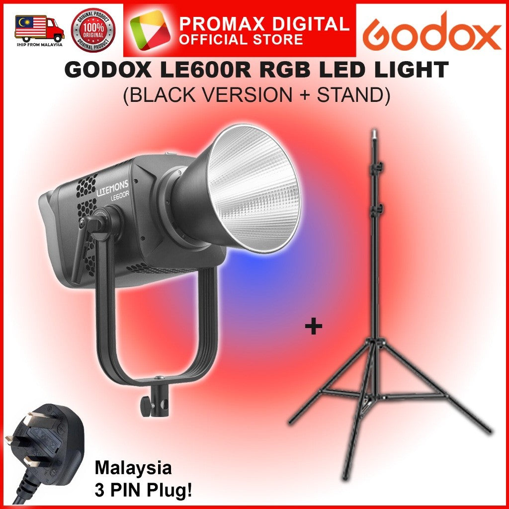 Godox LE200R LE300R LE600R RGB FULL COLOR LED STUDIO LIGHT PHOTO VIDEO PRODUCTION VALUE PACK