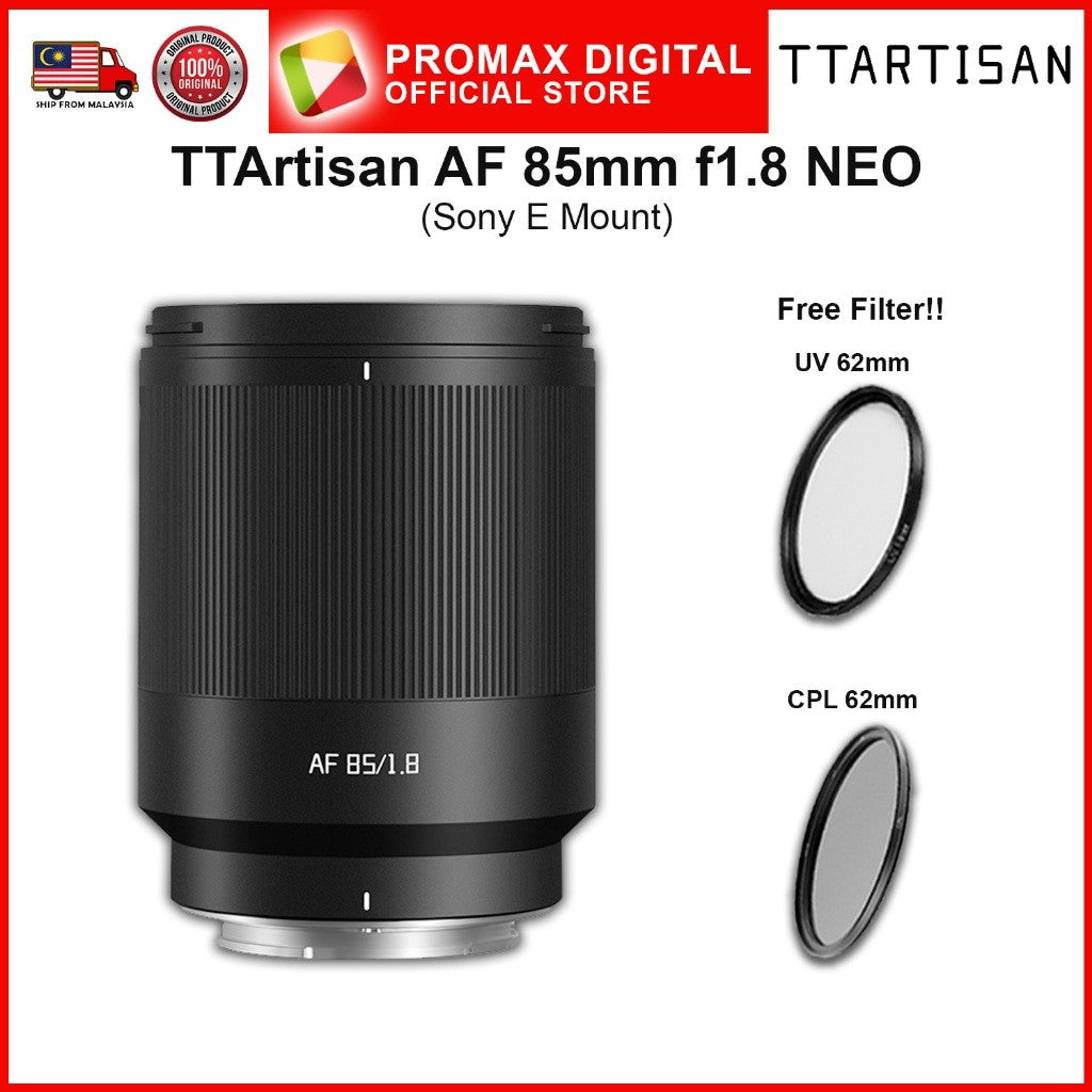 TTArtisan AF 85mm f1.8 NEO Full Frame Prime Lens for E Z Mount