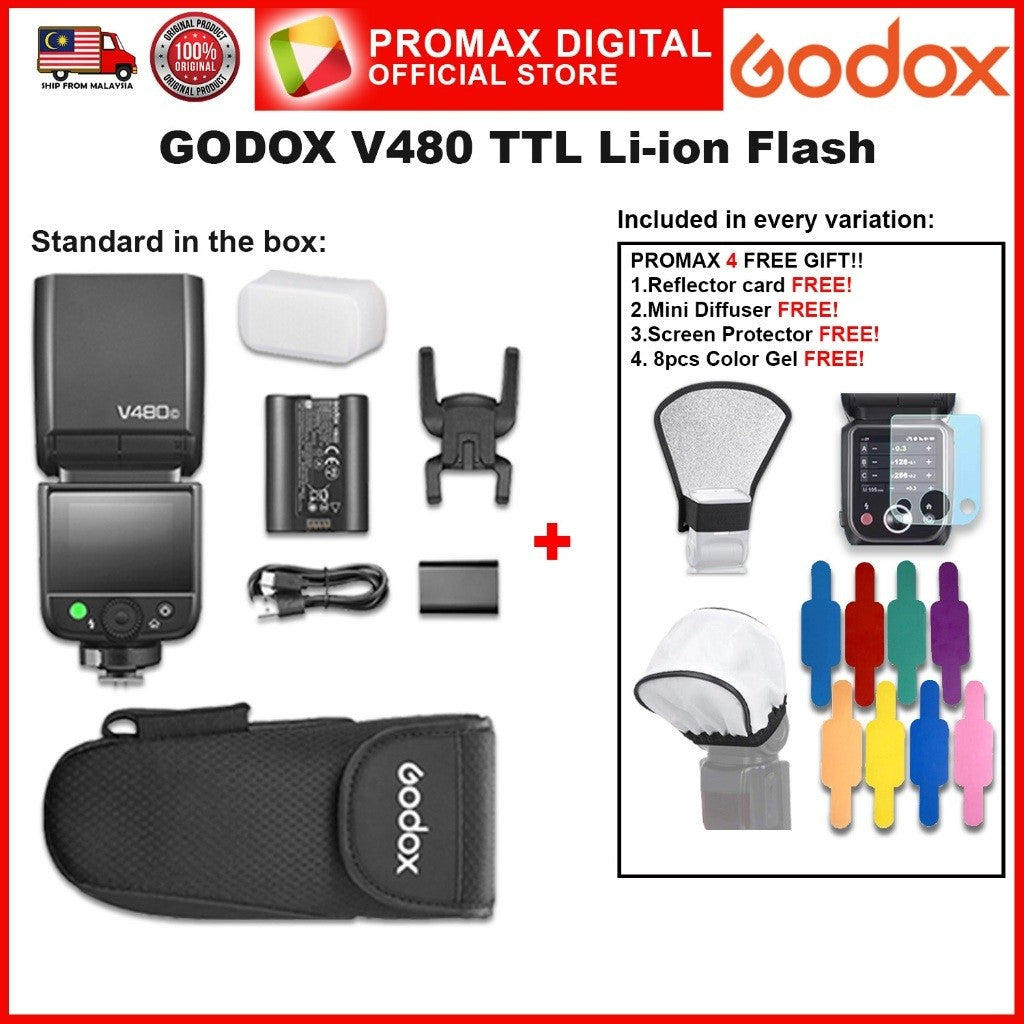 GODOX V480 C / N / S / F / O TTL Li-ion Camera Flash