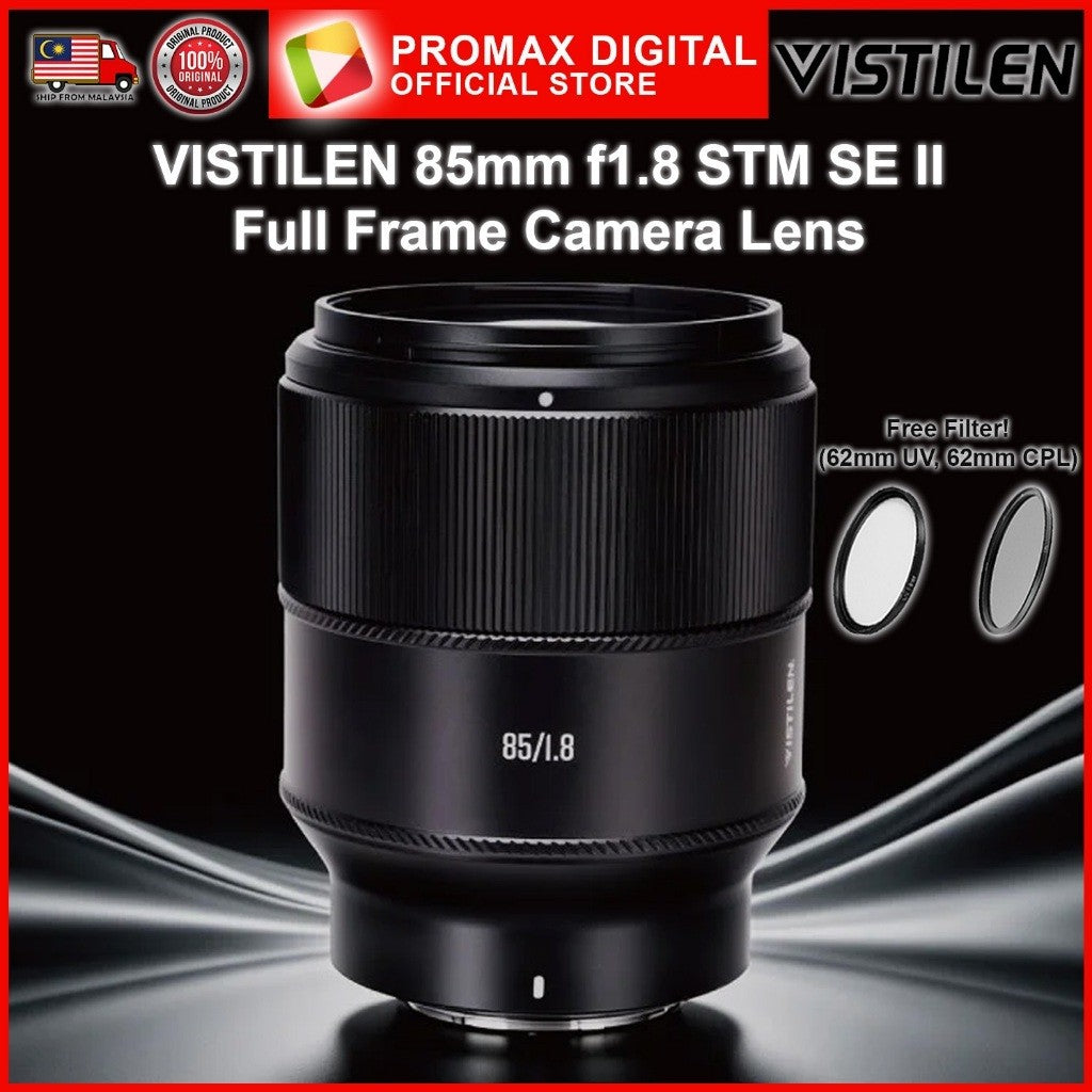 Vistilen AF 85mm f1.8 STM SE II Full Frame Mirrorless Prime Camera Lens EFR (RF) Mount