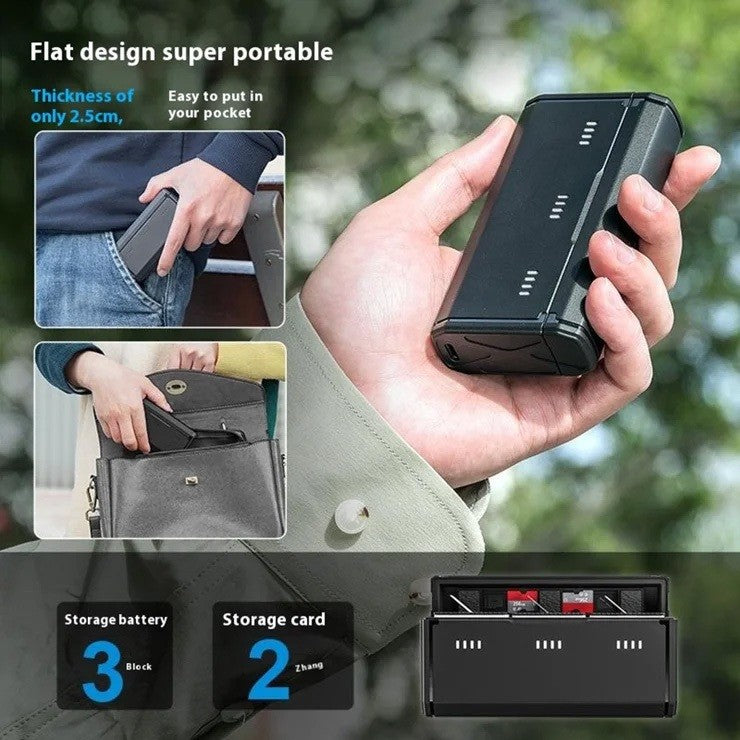 TELESIN S0-ECB-12-TGP GOPRO HERO 13 CHARGING CASE WITH 2 PCS HERO 13 STAMINA BATTERY