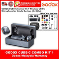 Godox Cube-C Black 2-Person Wireless Microphone with USB-C Connector for Phone and camera (2.4 GHz)