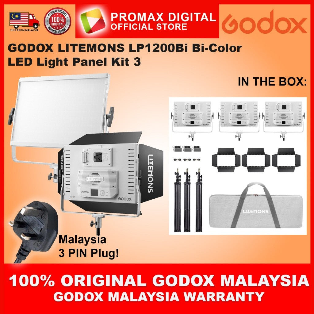 GODOX LITEMONS LP1200Bi Bi-Color LED Light Panel for Photography and Videography