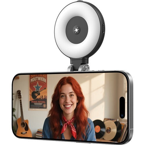 TELESIN S5-BGD-07 MAGNETIC SELFIE RING LIGHT VERSION 2 WITH MIRROR FOR MOBILE PHONES