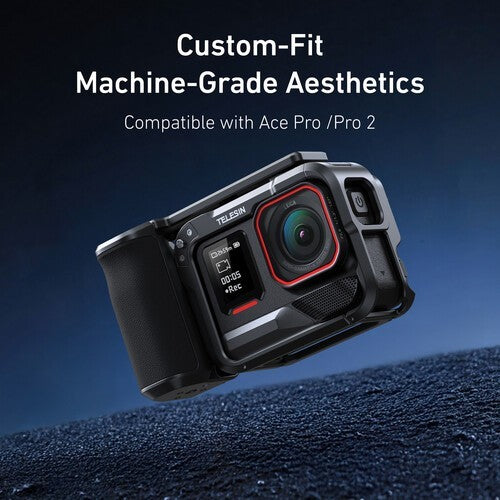 TELESIN S6-FMS-31-TIS STREET PHOTOGRAPHY GRIP SET FOR ACE PRO AND ACE PRO 2 ACTION CAMERA CAGE GRIP