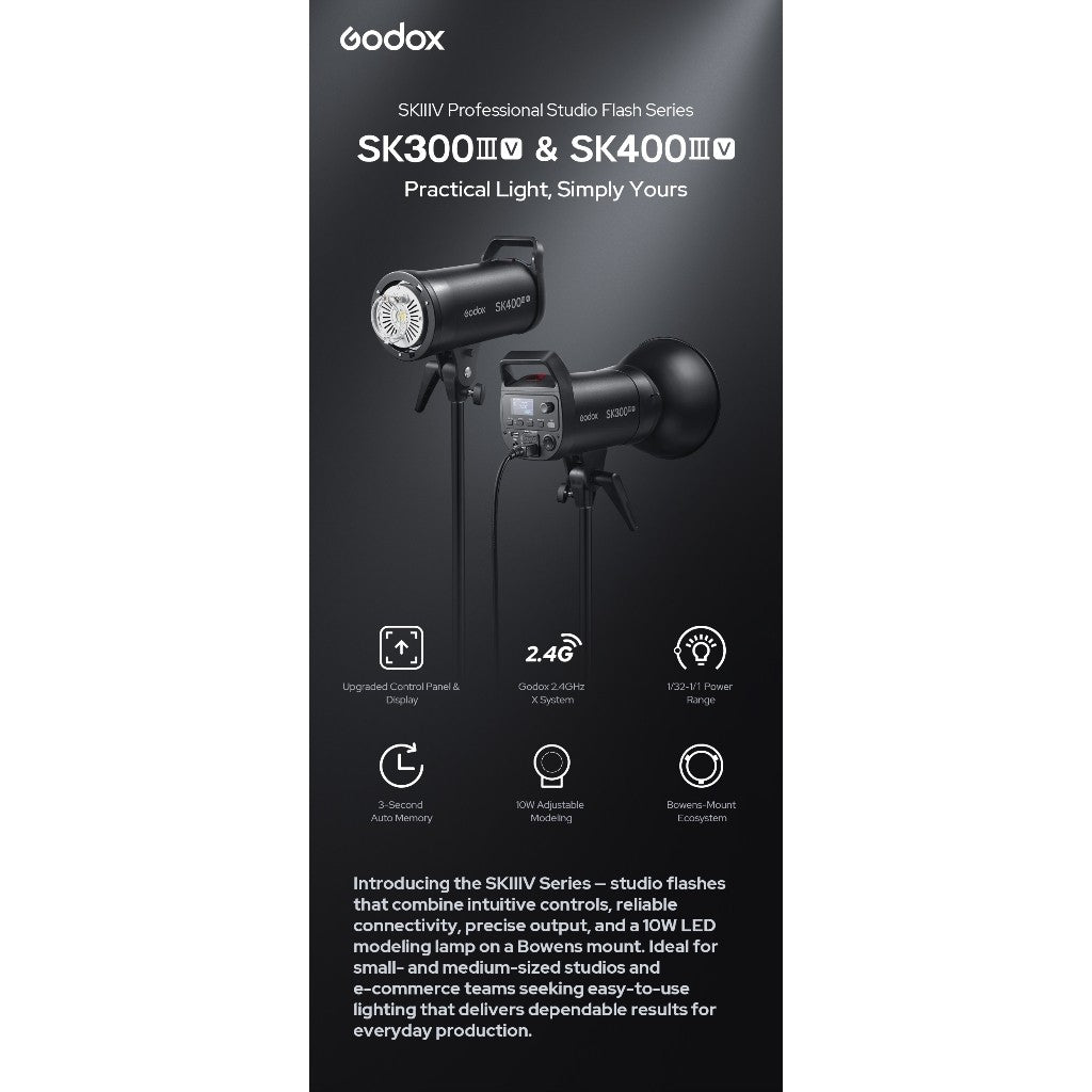GODOX SK300III-V SK400III-V VALUE STUDIO LIGHT KIT SET PHOTOGRAPHY SK300 SK400 III V SK400IIIV SK300IIIV
