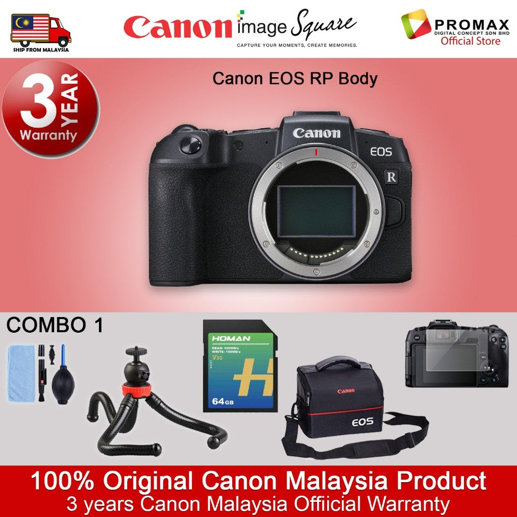 Canon EOS RP Body / with RF24-105 f4-7.1 IS STM Mirrorless Digital Camera (CANON MALAYSIA WARRANTY)