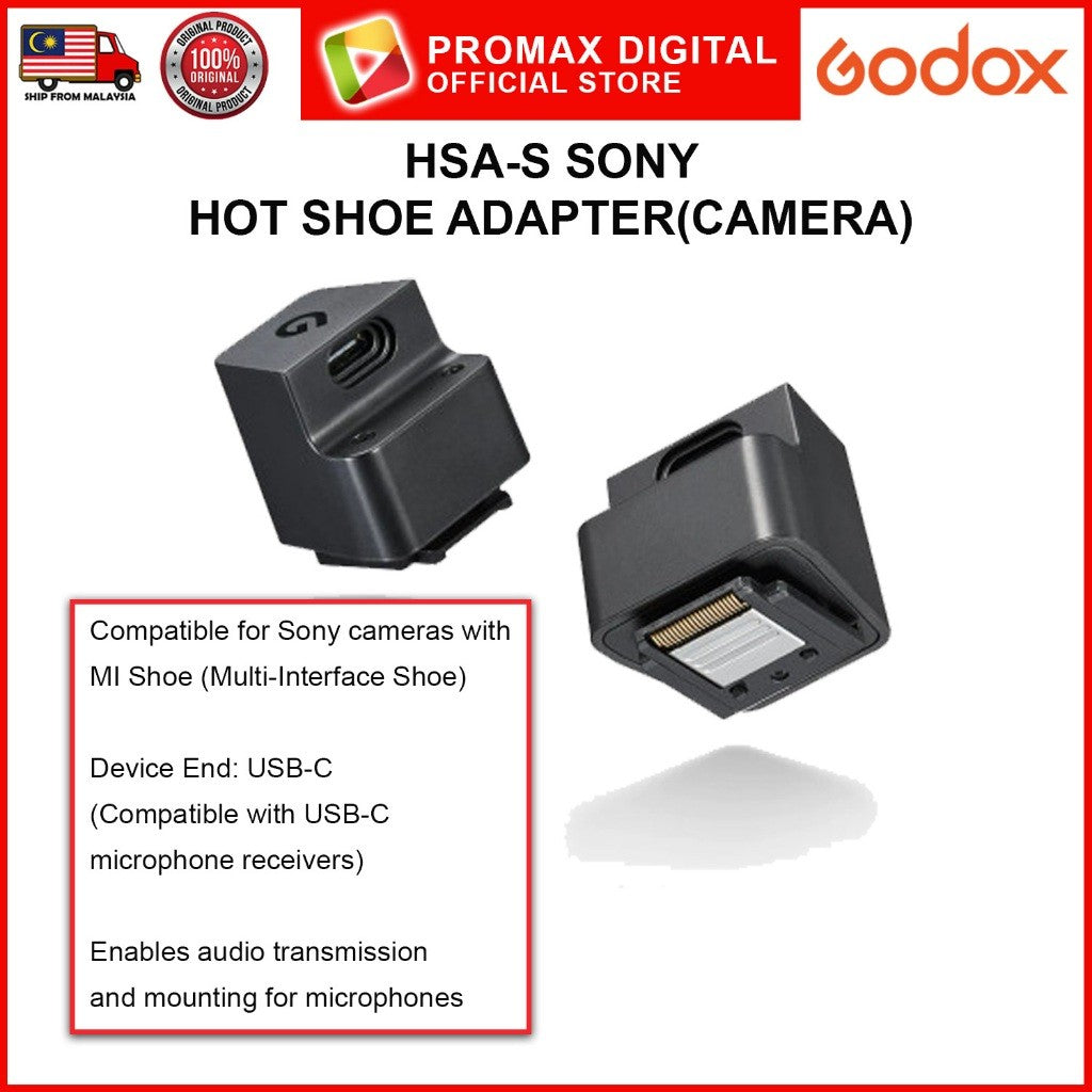 Godox Alink Wireless Microphone Kit 1 Kit 2 HSA-S HSA-C Hot Shoe Adapter For Cameras HSAS HSAC