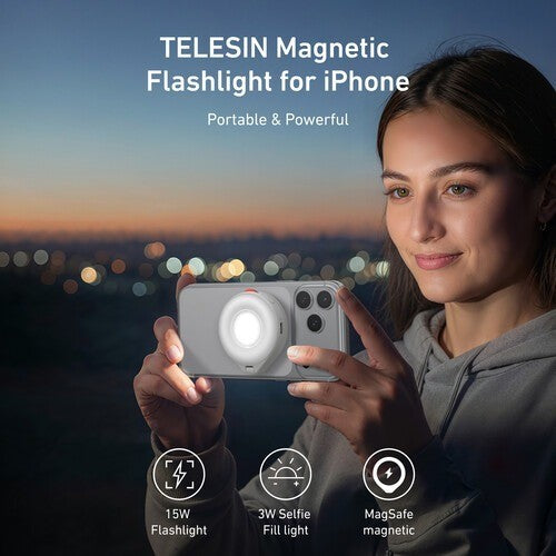 Telesin P5-BGD-17 P5-BGD-17-SR MAGNETIC FLASHLIGHT FOR MOBILE PHONES PORTABLE RECHARGABLE