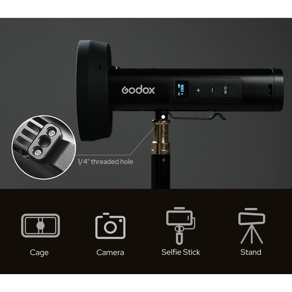 GODOX FL15Bi 15w Bi-Color 2800K to 6500K LED Video Light Portable Outdoor 1/4" 20 Threaded Hole