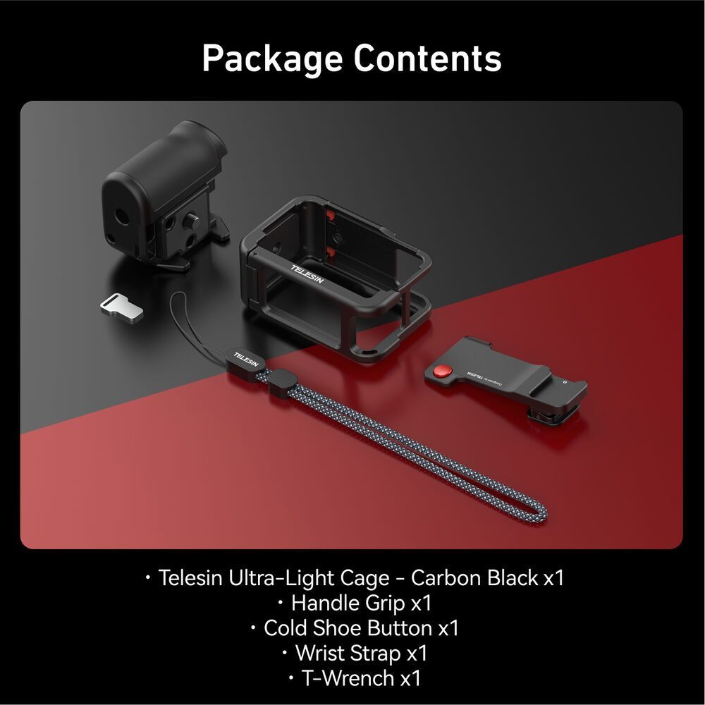 TELESIN S6-FMS-22-TDJ CAMERA GRIP HOLDER SET FOR ACTION 3 4 5 PRO (TSFMS22-01)