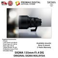 SIGMA 135mm f1.4 ART DG Full Frame Auto Focus (Sony E)