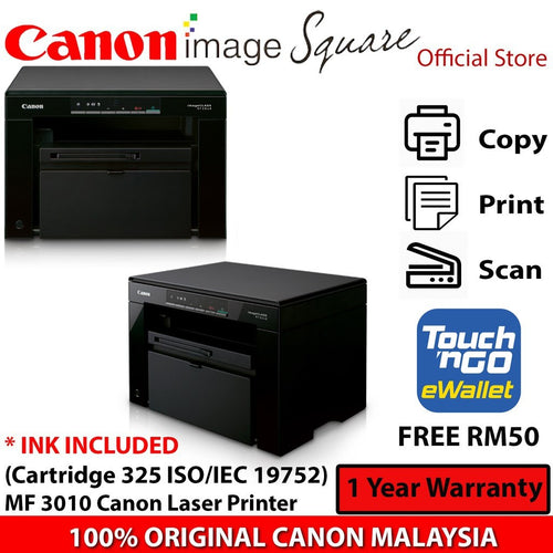 (Touch”N Go RM50) CANON MF3010 IMAGECLASS LASER AIO MONOCHROME PRINTER (Canon Malaysia)