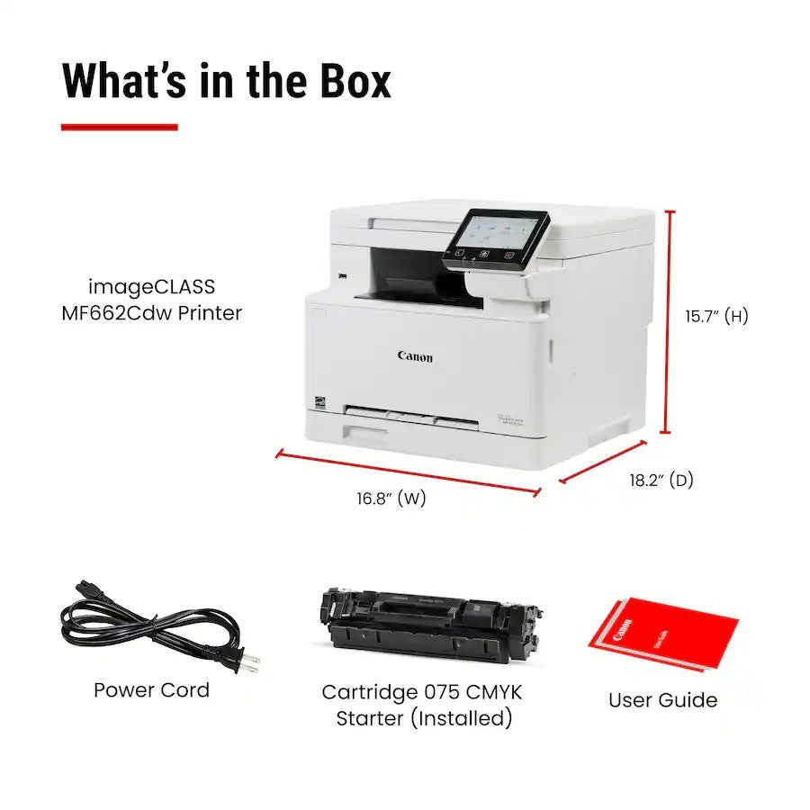 CANON imageCLASS MF662Cdw Laser Printer Duplex Printing Wi-Fi Mono / Color Print Speed 25 ppm