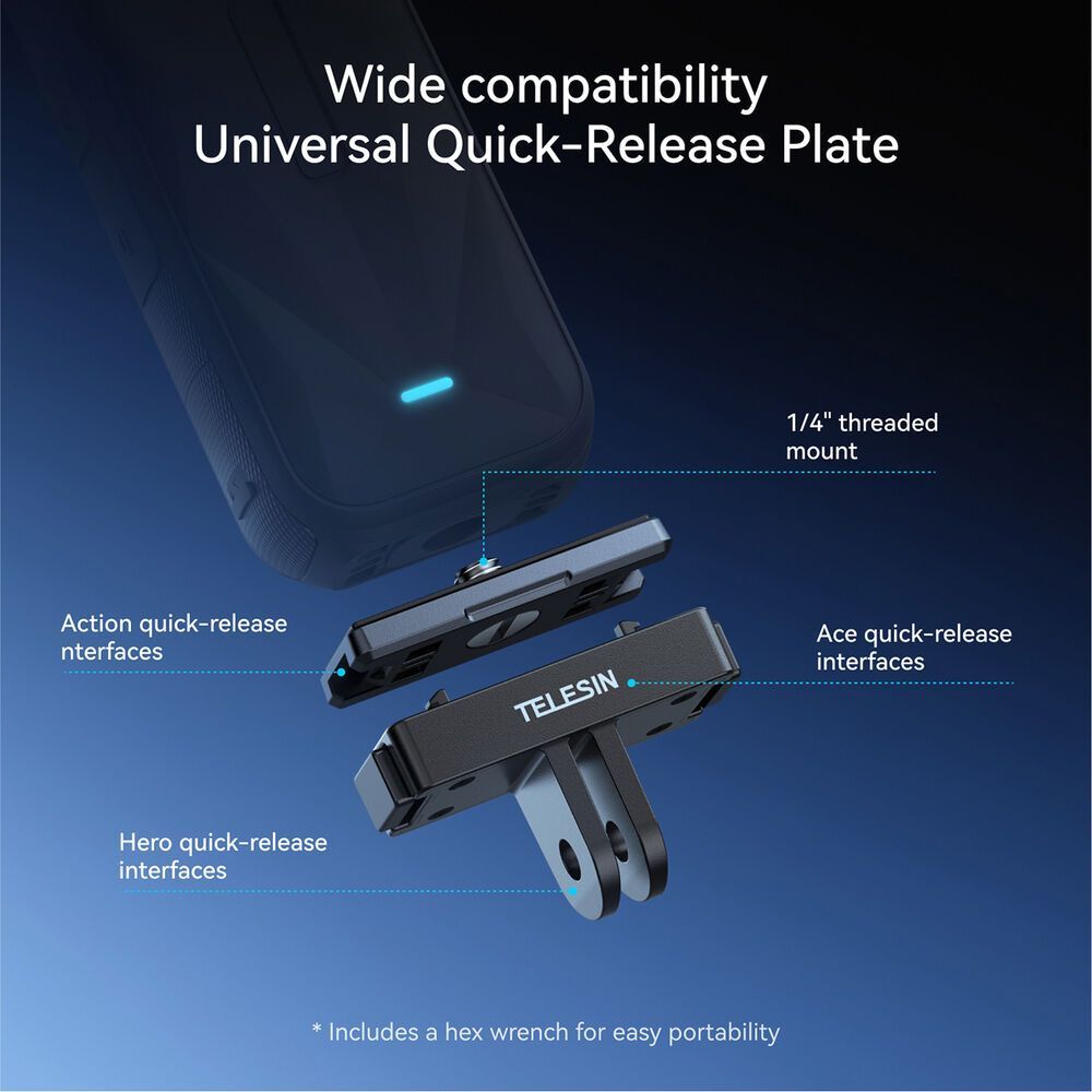 TELESIN S7-JBK-18-TIS MAGNETIC QUICK RELEASE MOUNT FOR X5 X4 X3 ACE PRO AND ACE PRO 2
