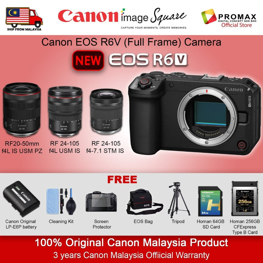 Canon EOS R6V Mirrorless Camera Full-Frame CMOS Sensor 7K30 Open Gate R6 V
