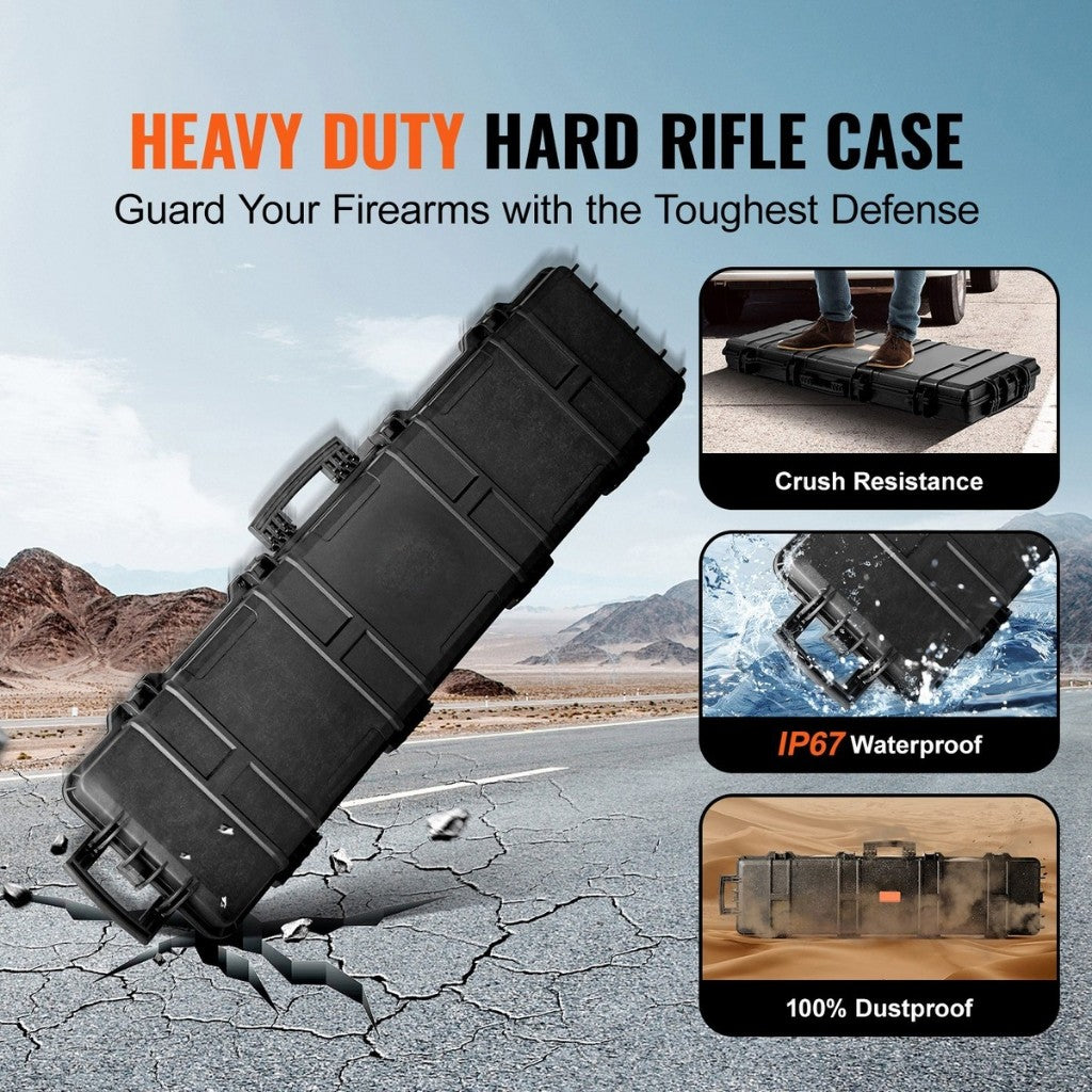 PROMAX Long PP Hard Carrying Case with Foam Waterproof Dustproof Crushproof Drone Utility Case