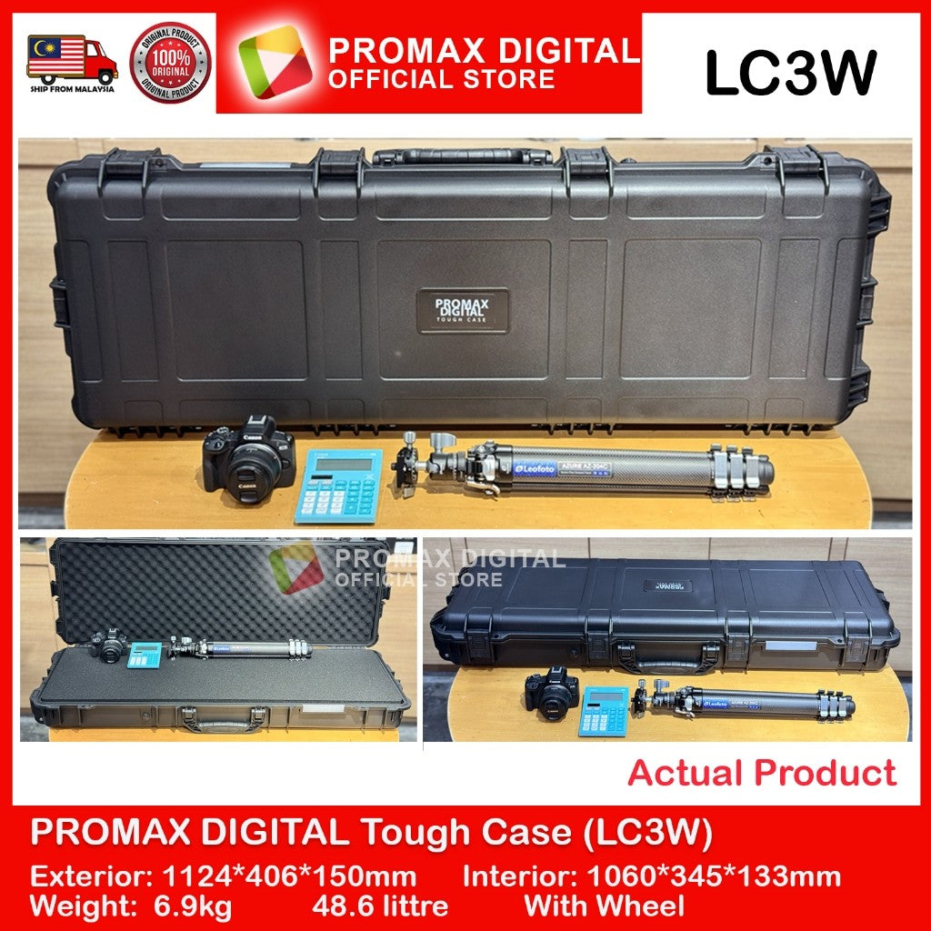 PROMAX Long PP Hard Carrying Case with Foam Waterproof Dustproof Crushproof Drone Utility Case