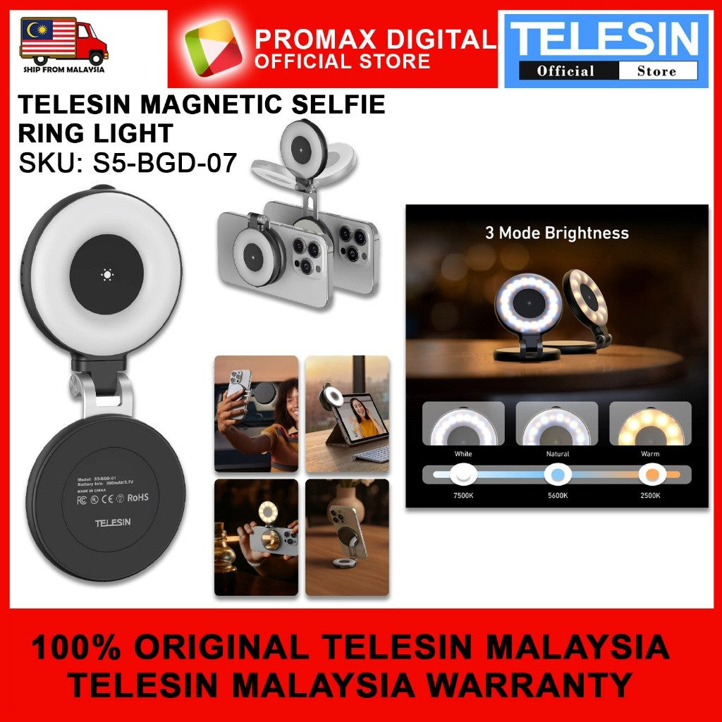 TELESIN S5-BGD-01 S5-BGD-07 C03 MAGNETIC SELFIE LIGHT