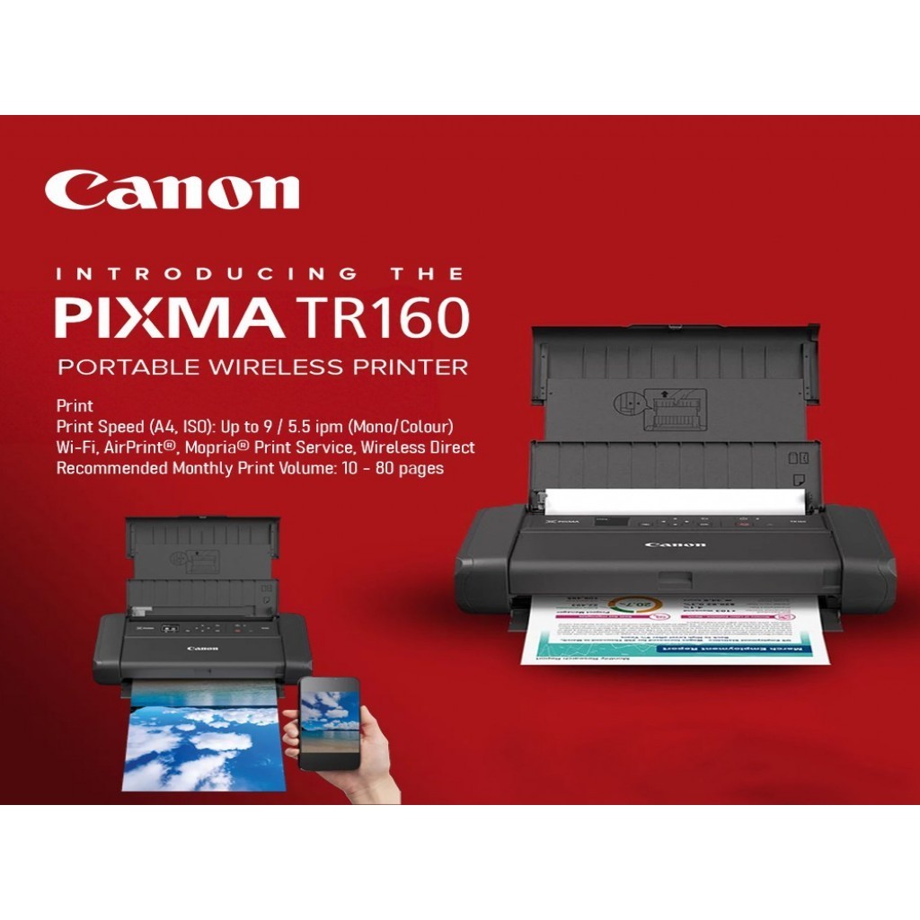 Canon PIXMA TR160 tr 160 With Battery Portable Wireless Mobile WIFI Printer