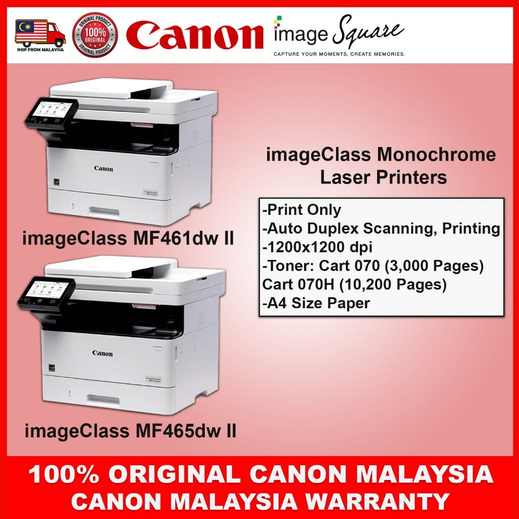 CANON imageCLASS MF461dw II MF465dw II Monochrome Laser Printer Print Scan Copy
