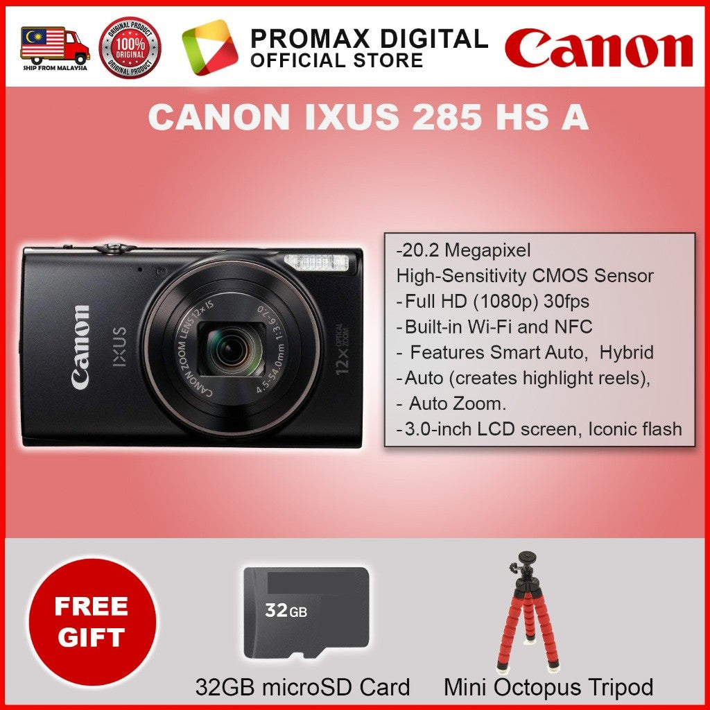 CANON IXUS 285 HS A Pocket-sized picture perfection IXUS285HSA Canon Warranty